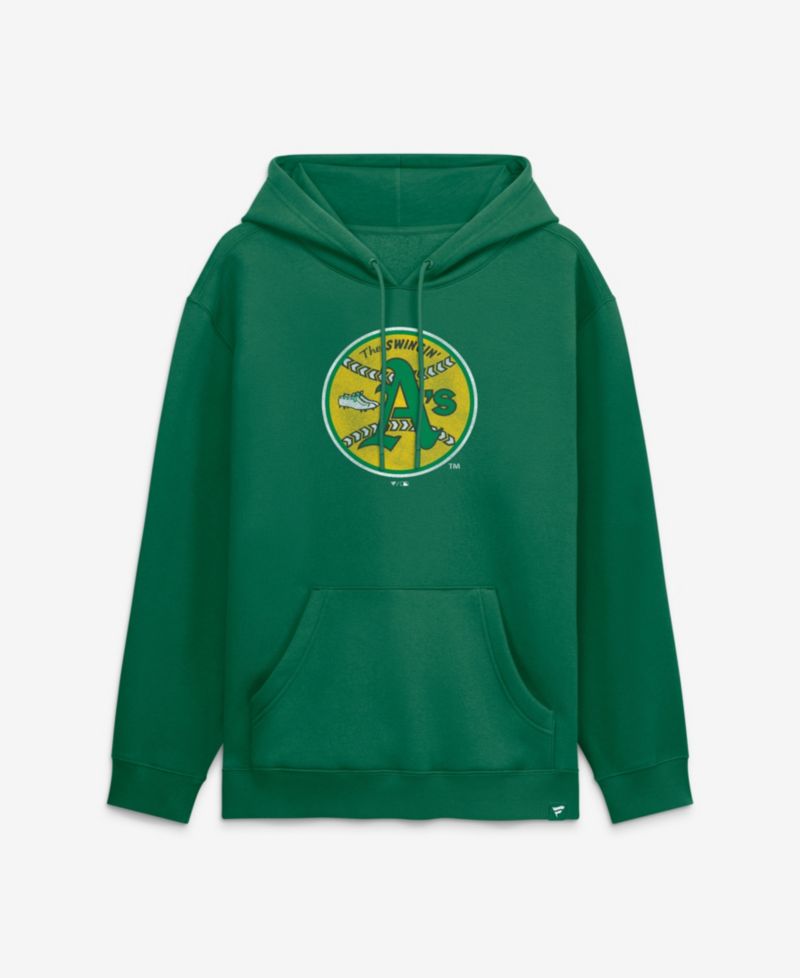Men's Kelly Green Oakland Athletics Cooperstown Collection Heritage Hoodie