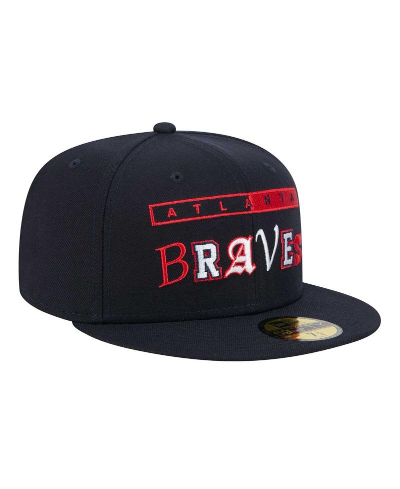 Men's Navy Atlanta Braves Ransom 59FIFTY Fitted Hat