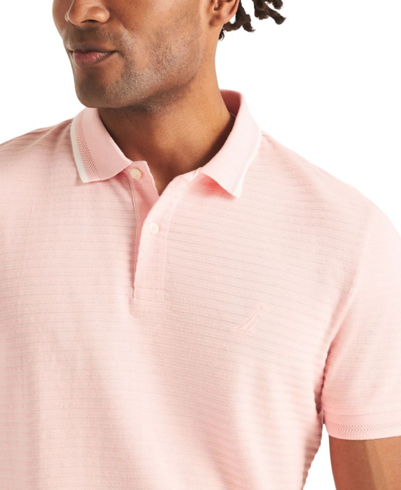 Men's Short-Sleeve Jacquard Polo Shirt