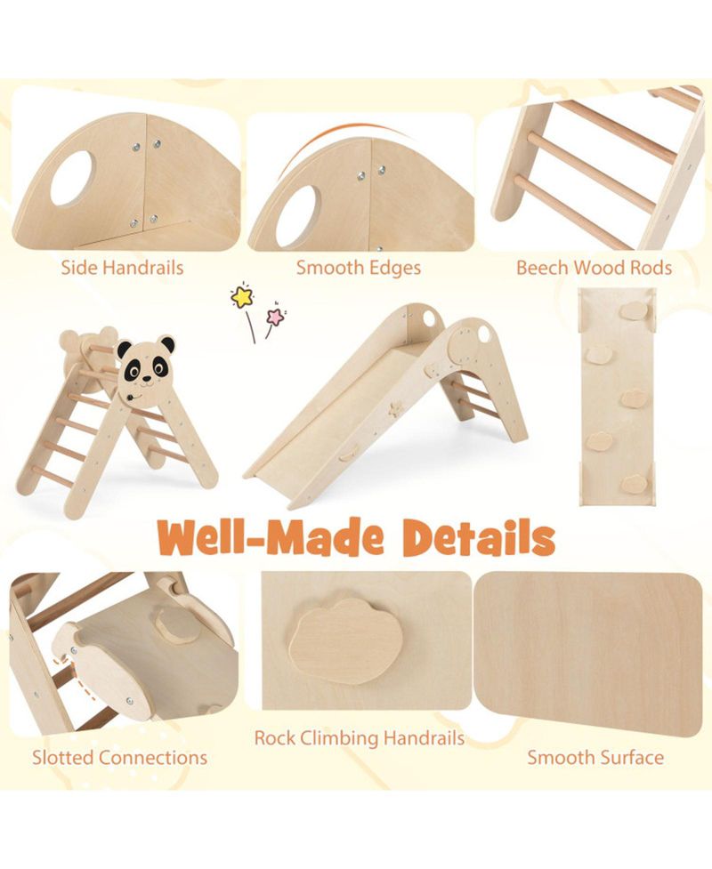Montessori Foldable Climbing Triangle Set, 3-Piece