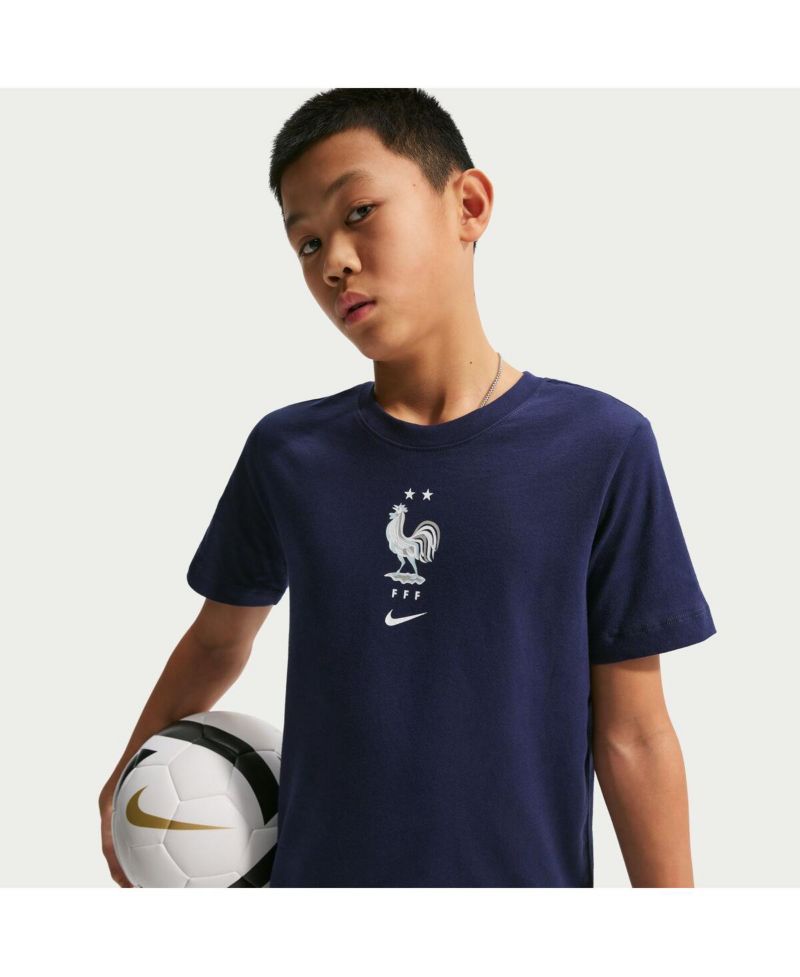 Big Boys and Girls Blue France National Team Crest T-Shirt