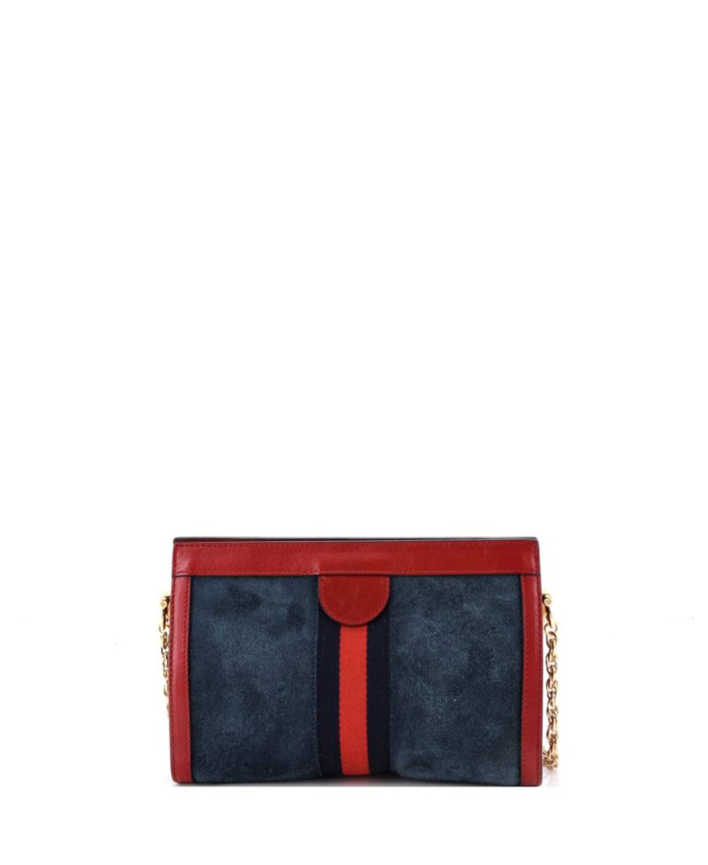 Small Ophidia Chain Shoulder Bag Suede