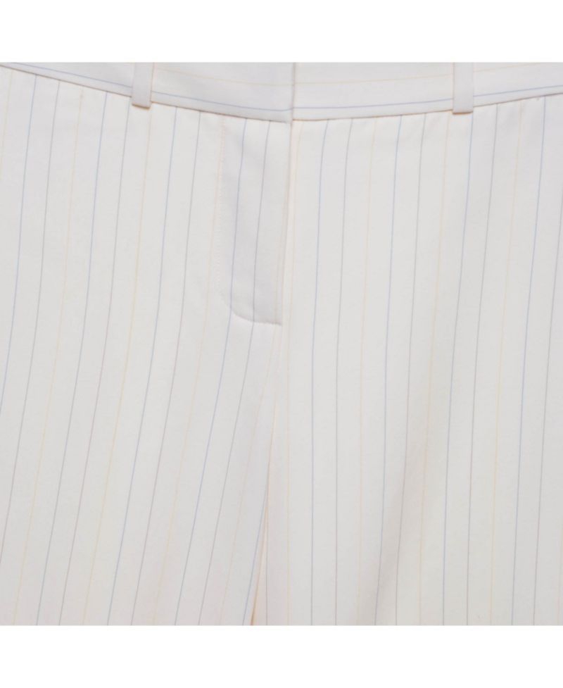 Women's Striped Twill Wide Leg Trousers