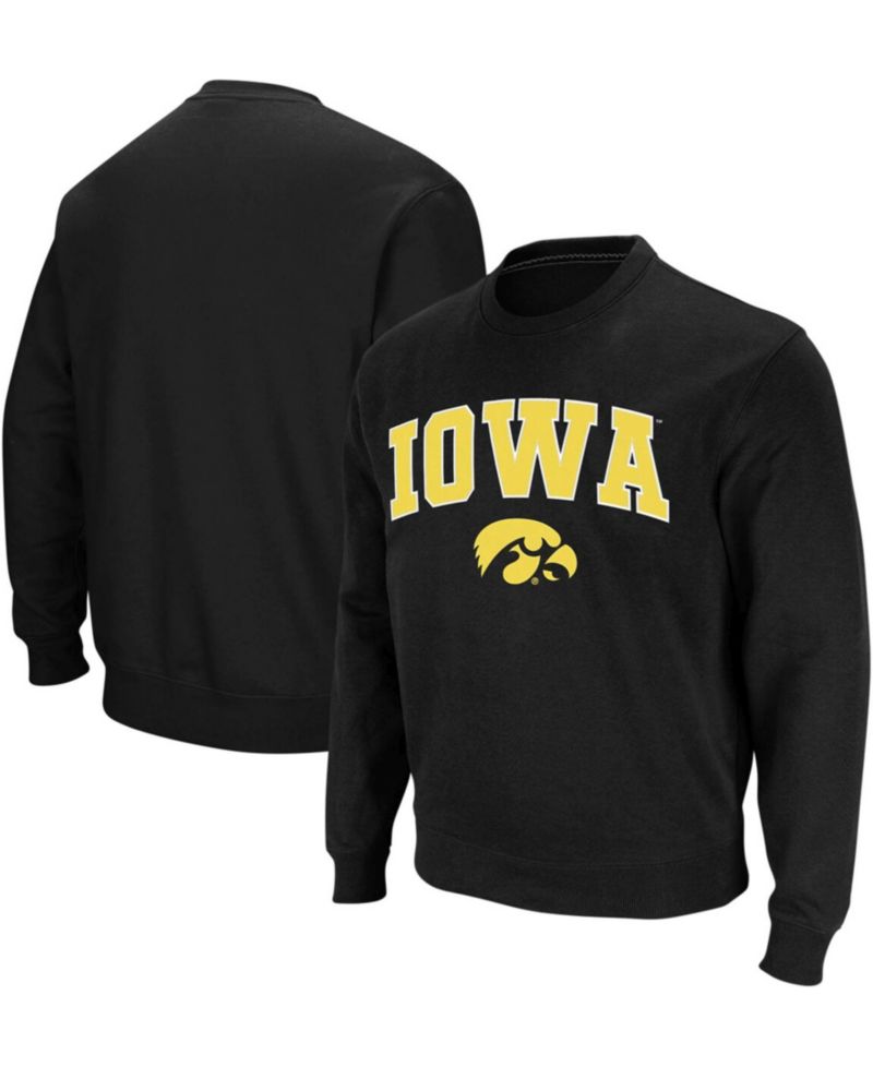 Men's Iowa Hawkeyes Arch and Logo Crew Neck Sweatshirt