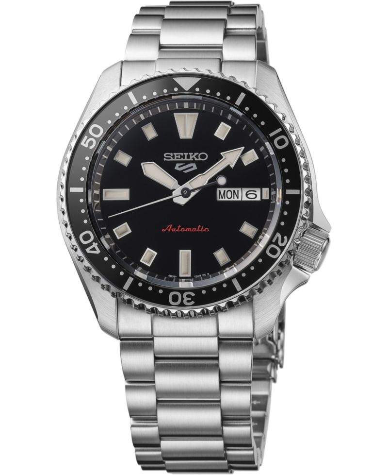 Men's 5 Sports Silver Stainless Steel Bracelet Watch, 42.5mm