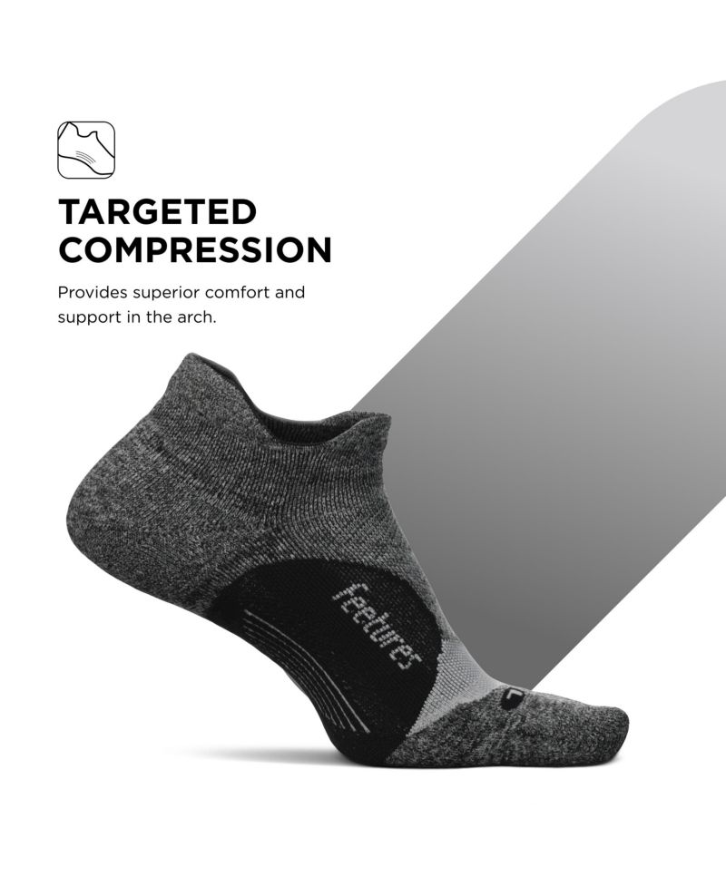 Men's Elite Light Cushion No Show Tab - Running Socks for Men & Women - Athletic Compression Socks - Moisture Wicking - Medium