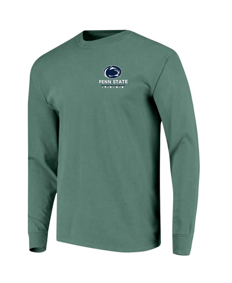 Men's Green Penn State Nittany Lions Comfort Colors Merry Christmas Tree Long Sleeve T-Shirt