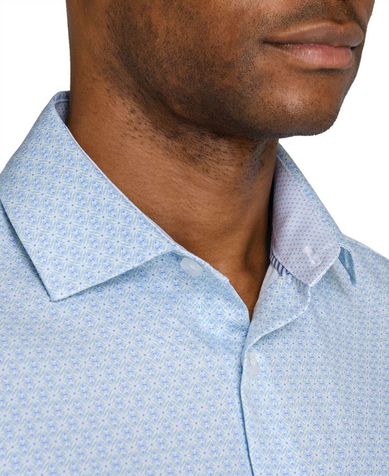 Men's Slim-Fit Performance Stretch Dress Shirt