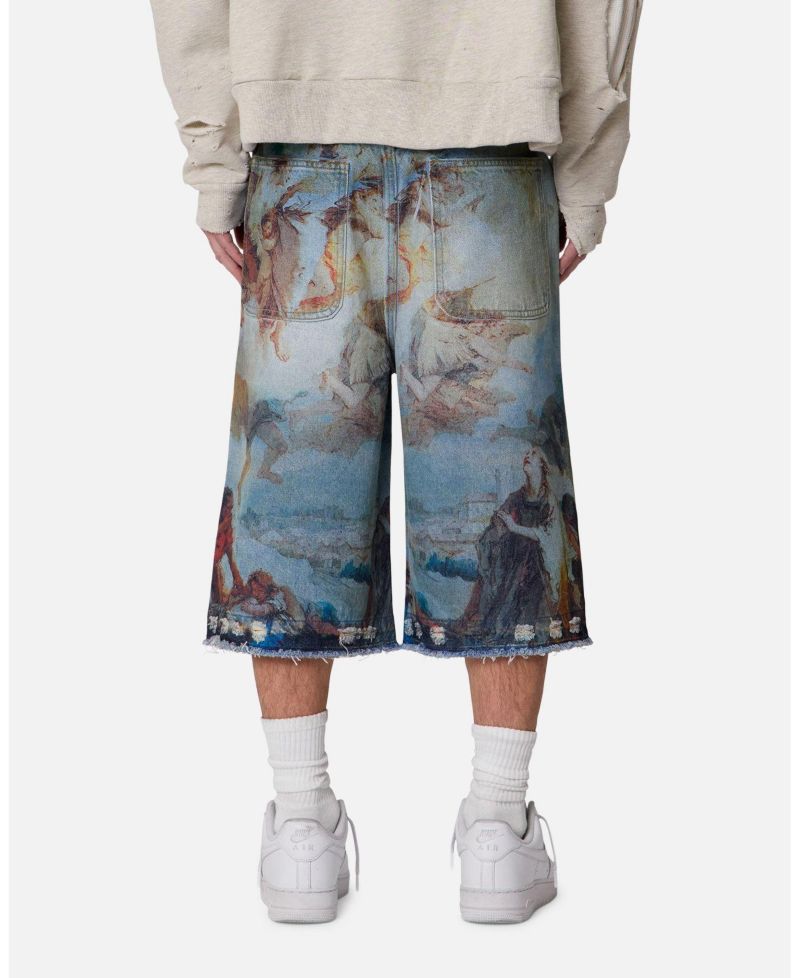 Men's Ultra Baggy Angel Denim Shorts