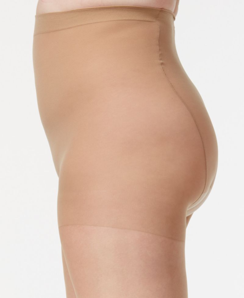 Women's Sheer Queen Plus Size Silky Extra Wear Control Top with Reinforced Toe Pantyhose 4489