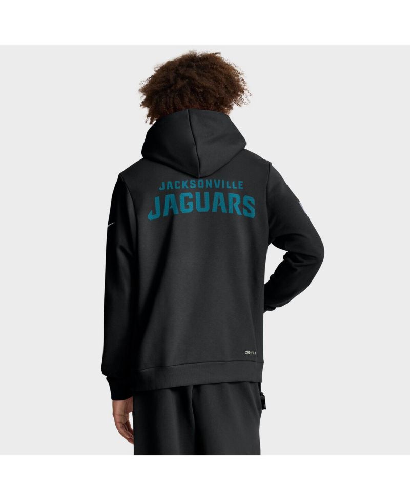 Men's Black Jacksonville Jaguars Sideline Standard Issue Initial Home Dri-FIT Hoodie