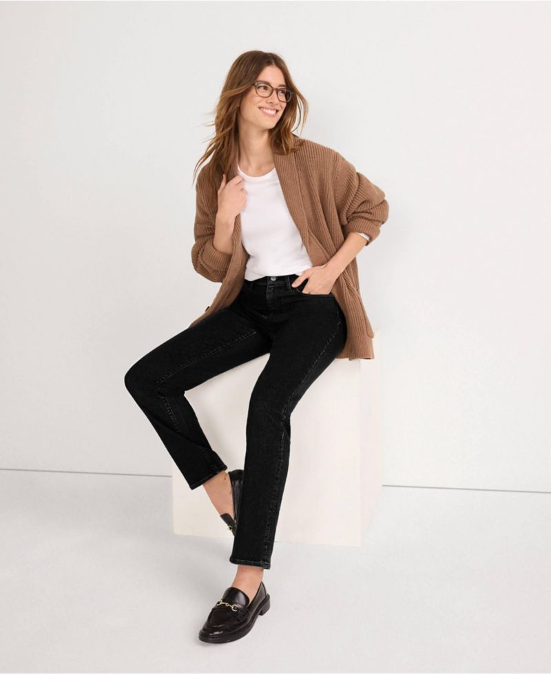 Women's Mid Rise Straight Leg Jeans