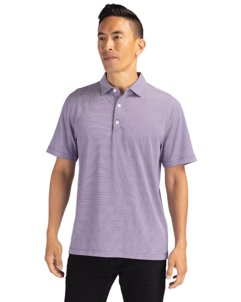 Men's Forge Eco Double Stripe Stretch Recycled Polo Shirt