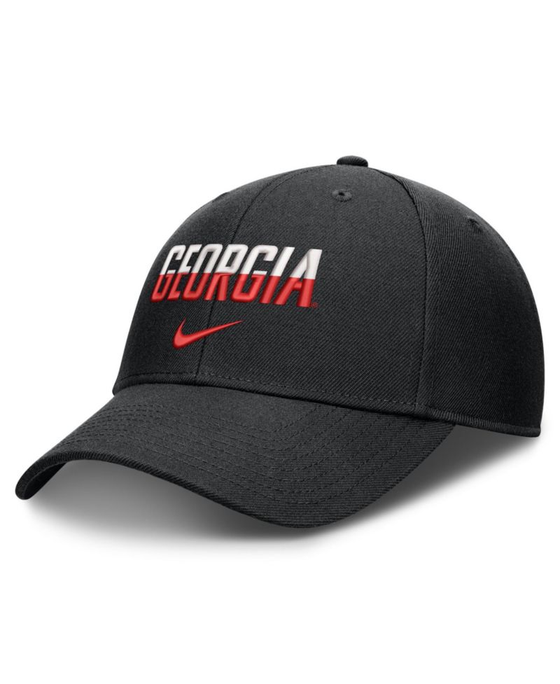 Men's and Women's Black Georgia Bulldogs 2026 On-Field Gameday Rise Adjustable Hat