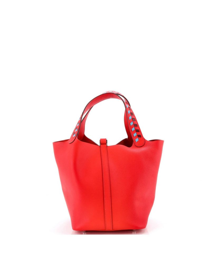 Pre-Owned Hermes MM Picotin Lock Bag Tressage Epsom
