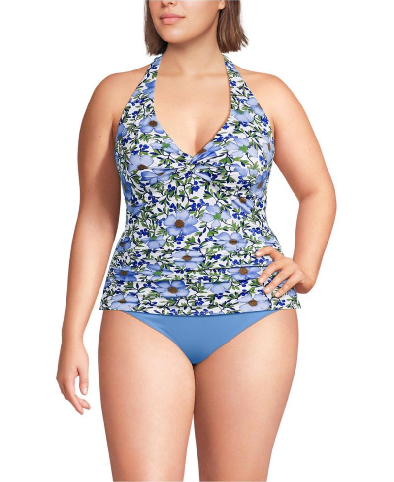 Women's Twist Halter Tankini Top