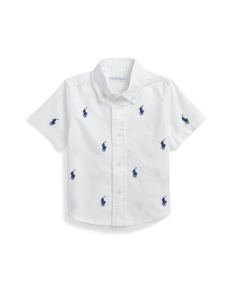 Baby Boys Pony Oxford Short-Sleeve Shirt