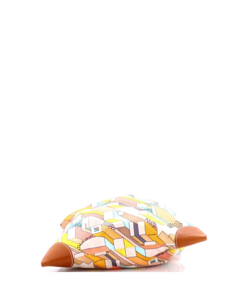 Pre-Owned Hermes PM Silky City Bag Printed Silk and Leather