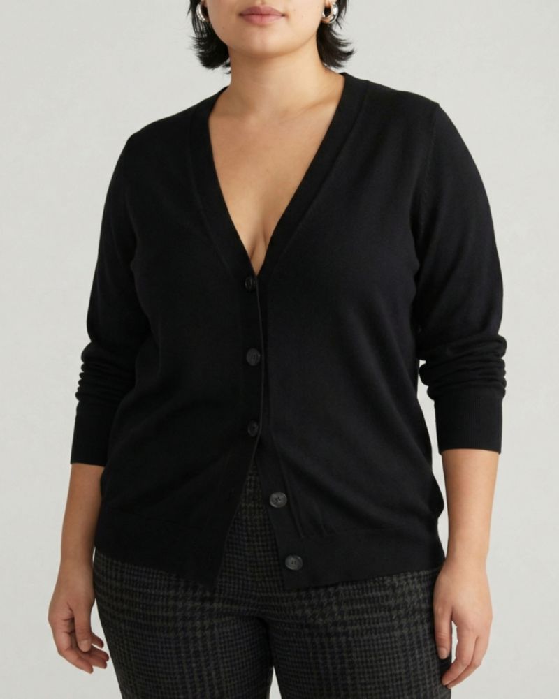 Plus Size Savvy Fine Knit Cardigan