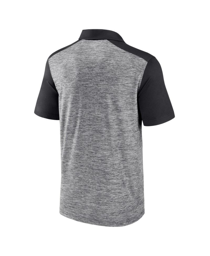 Men's Heather Charcoal Pittsburgh Steelers Clutch Polo Shirt