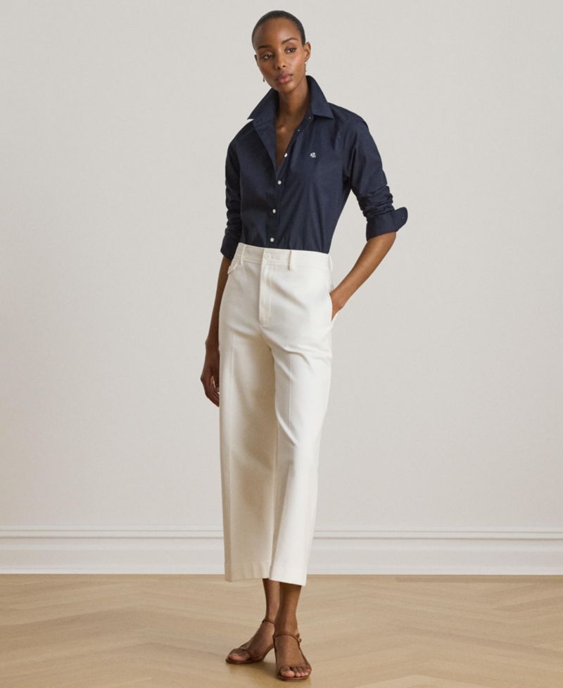 Petite Cropped Wide-Leg Pants