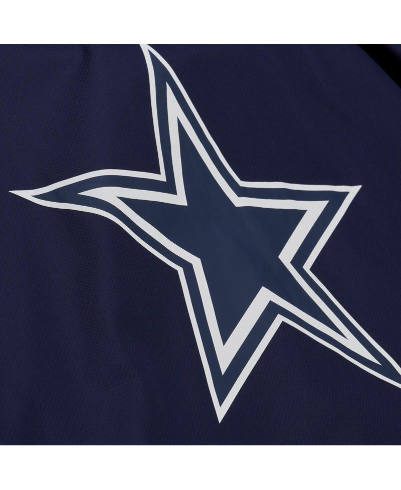 Men's Navy Dallas Cowboys Full-Snap Hooded Coaches Jacket