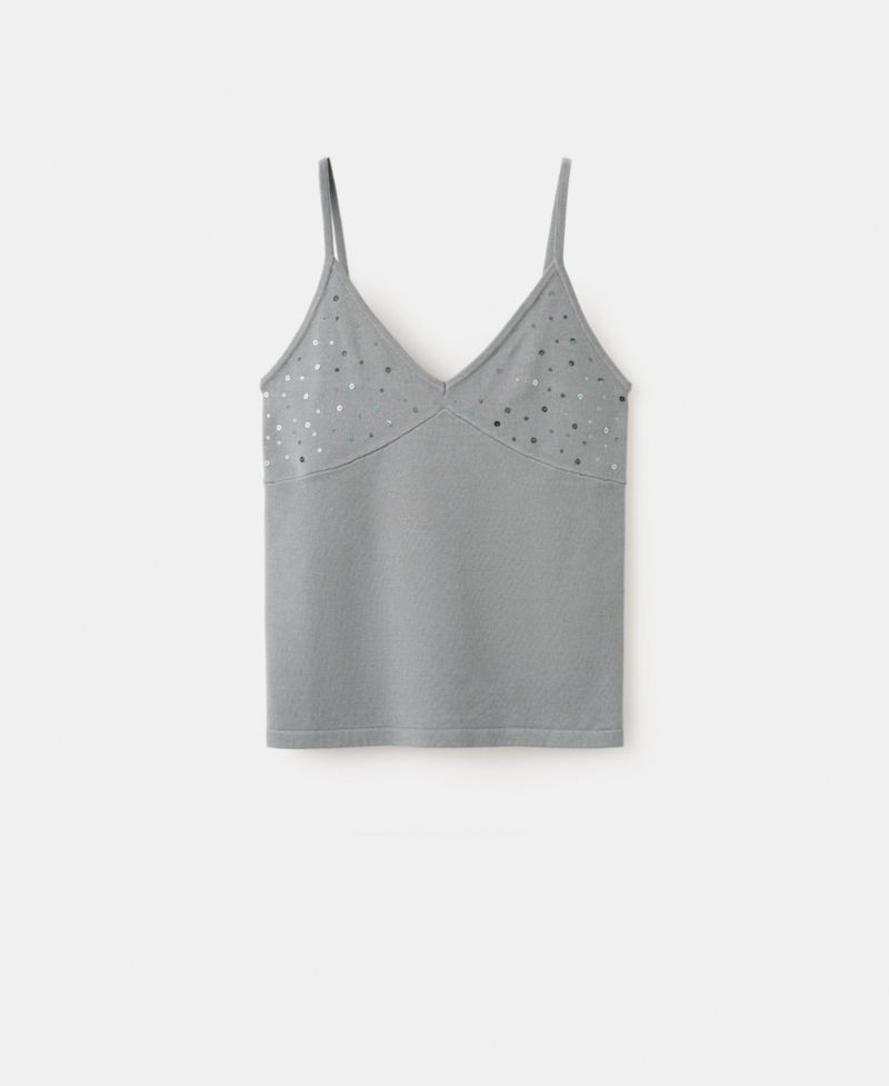 Women's Thin Straps Sparkly Top