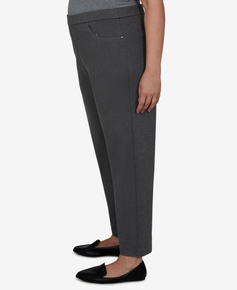 Plus Size Pull-On Mid-Rise Ankle Pants