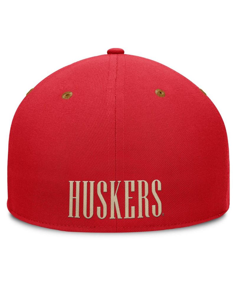 Men's Scarlet/Brown Nebraska Huskers Noboa Fitted Hat