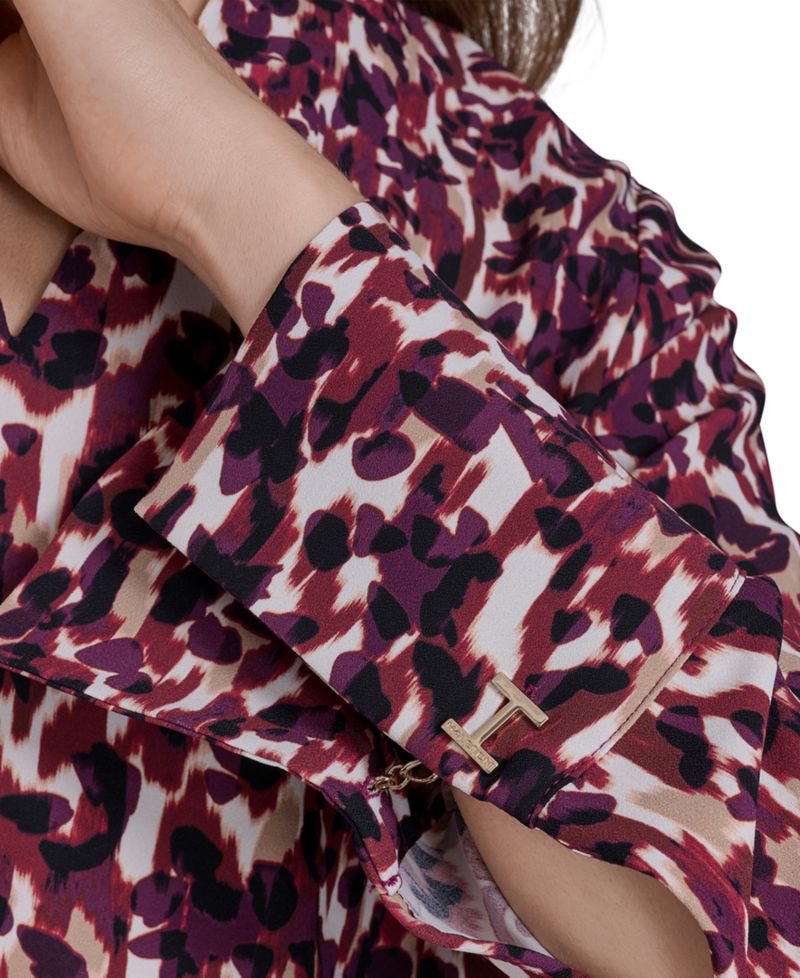 Women's V-Neck Long Sleeve Tunic Top