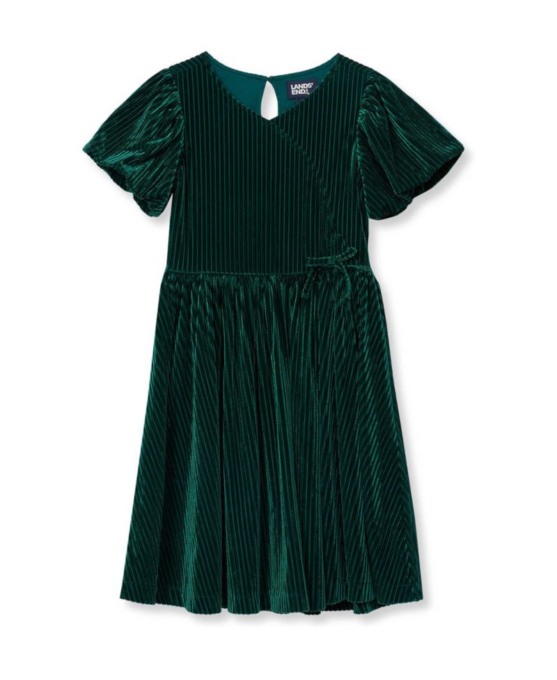 Girls' 4-16 Bubble-Sleeve Fit & Flare Dress