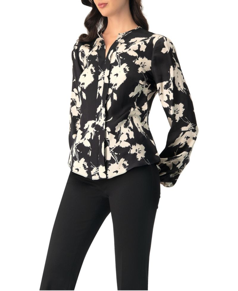 Women's Double front Placket Satin Shirt