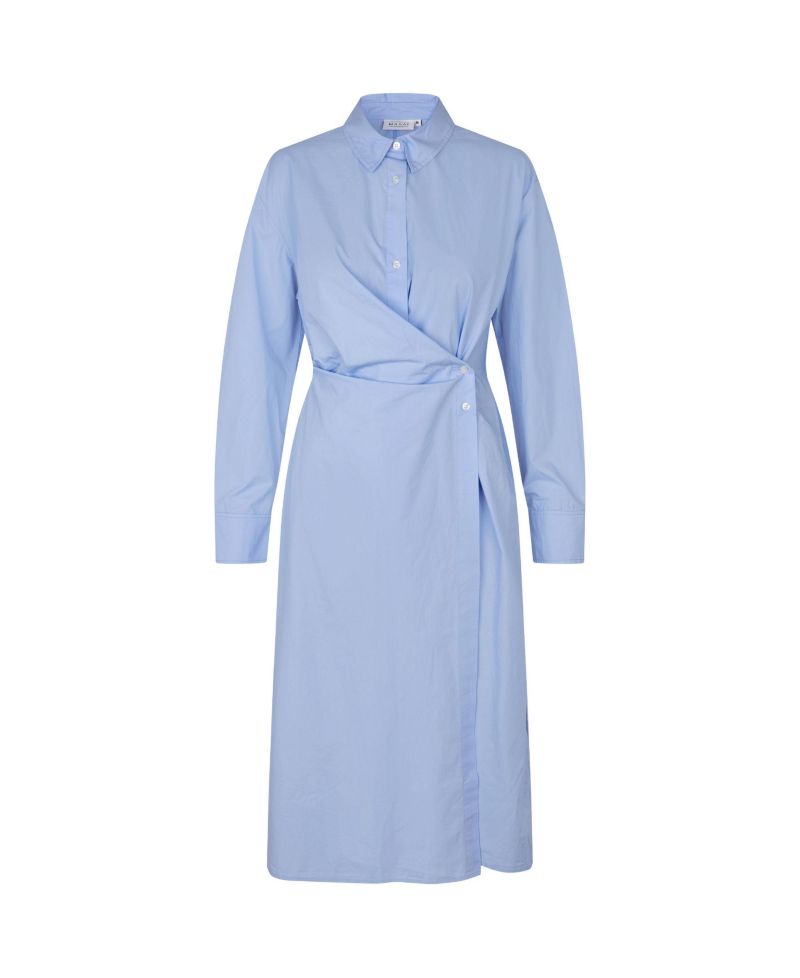 Women's MaNeylora Long-Sleeve Wrap Midi Shirt Dress
