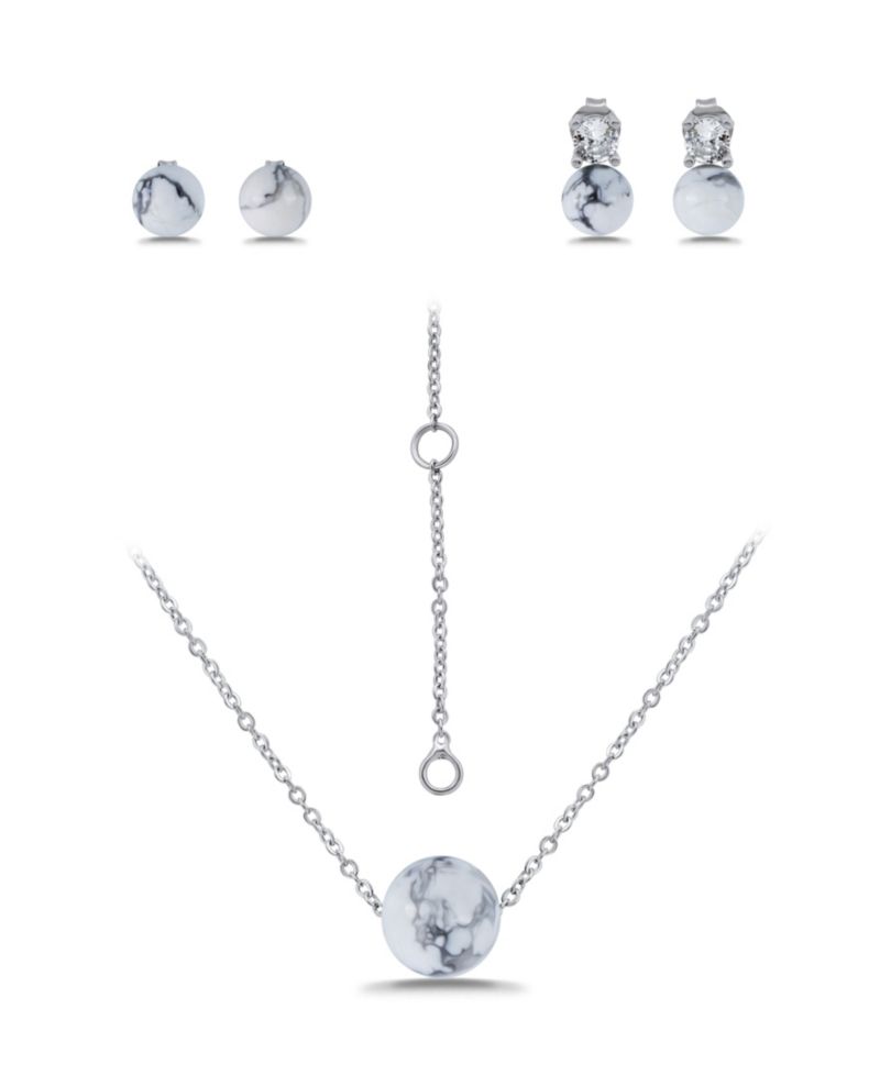 Серебристый/Howlite
