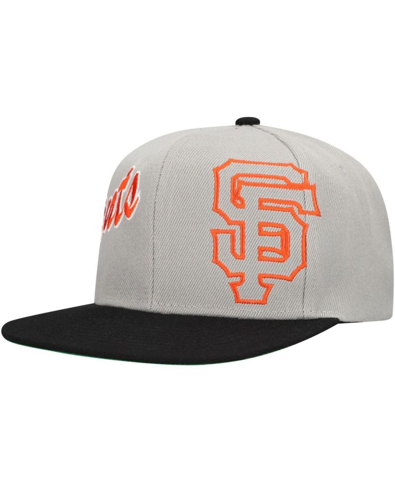 Men's Gray San Francisco Giants Knock Out Panel Snapback Hat