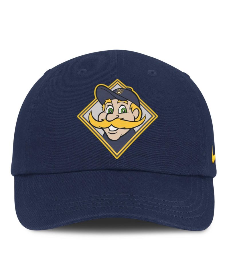 Baby Boys and Girls Navy Milwaukee Brewers Mascot Club Flex Hat