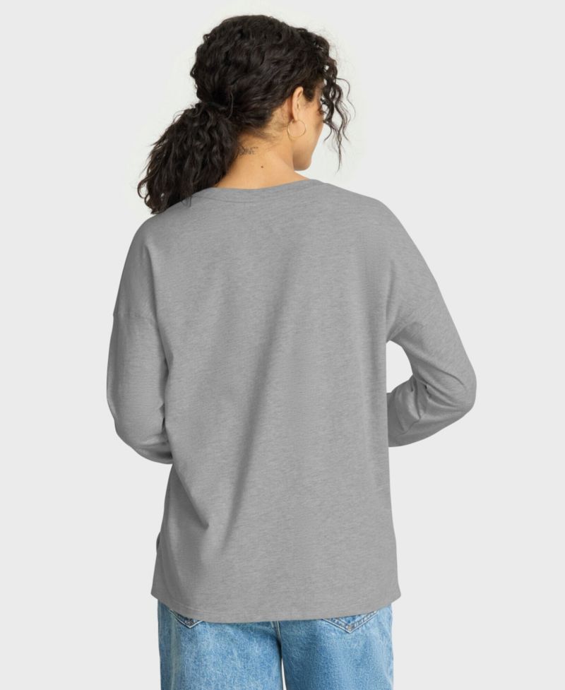 Women's Heather Gray Houston Texans Hometown Legacy Long Sleeve T-Shirt