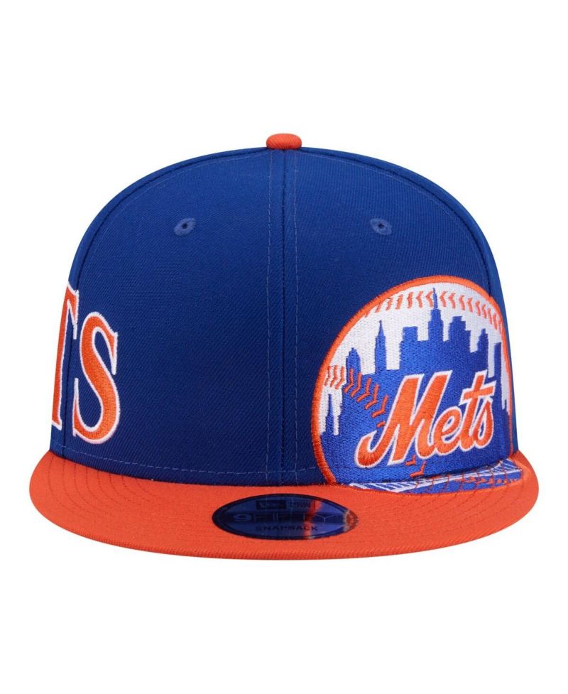Men's Royal/Orange New York Mets Stretched Two-Tone 9FIFTY Adjustable Hat