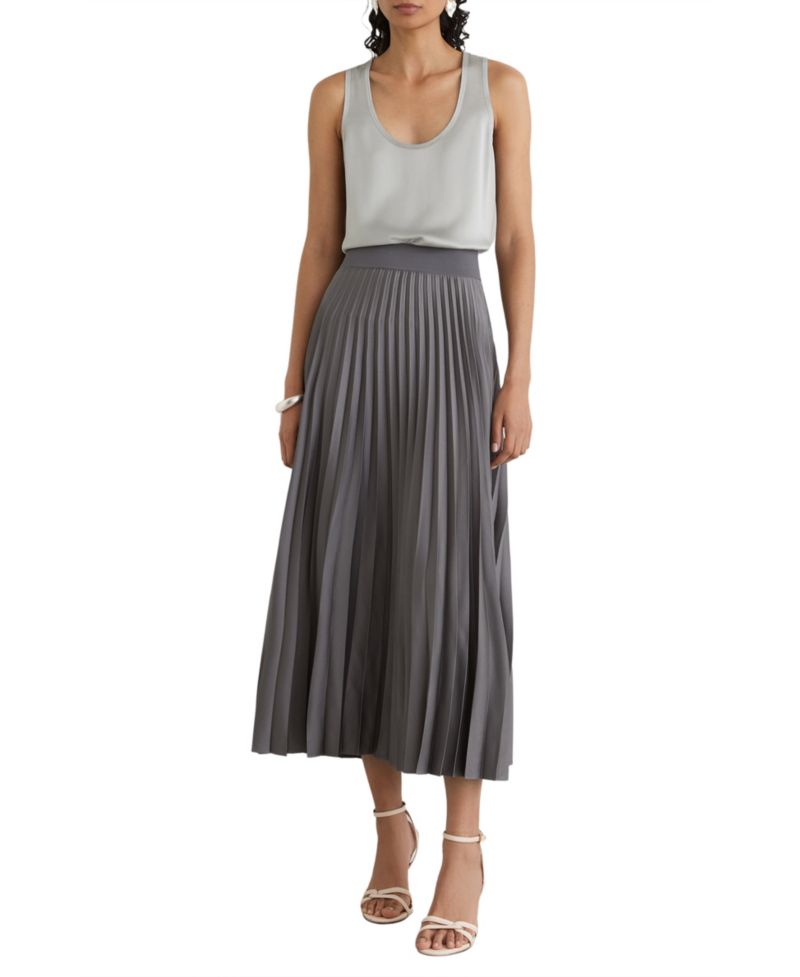 Women's Ruby Sleeveless Scoop-Neck Silk-Front Cami Top