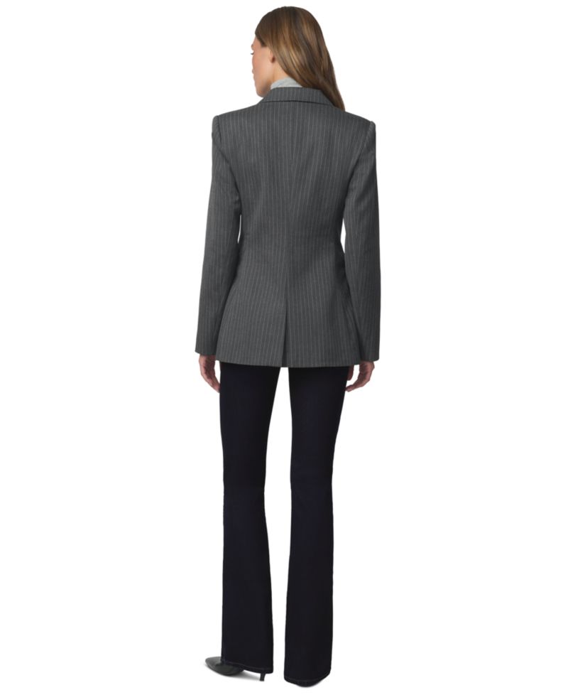 Women's Mecah Pinstripe Polyester/Wool-Blend Unlined Blazer