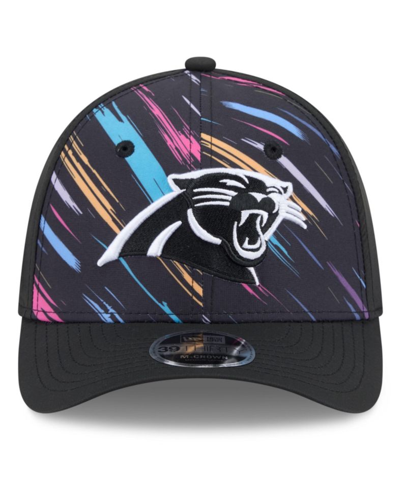 Men's Black Carolina Panthers 2026 NFL Cruical Catch 39THIRTY M-Crown Stretch Hat