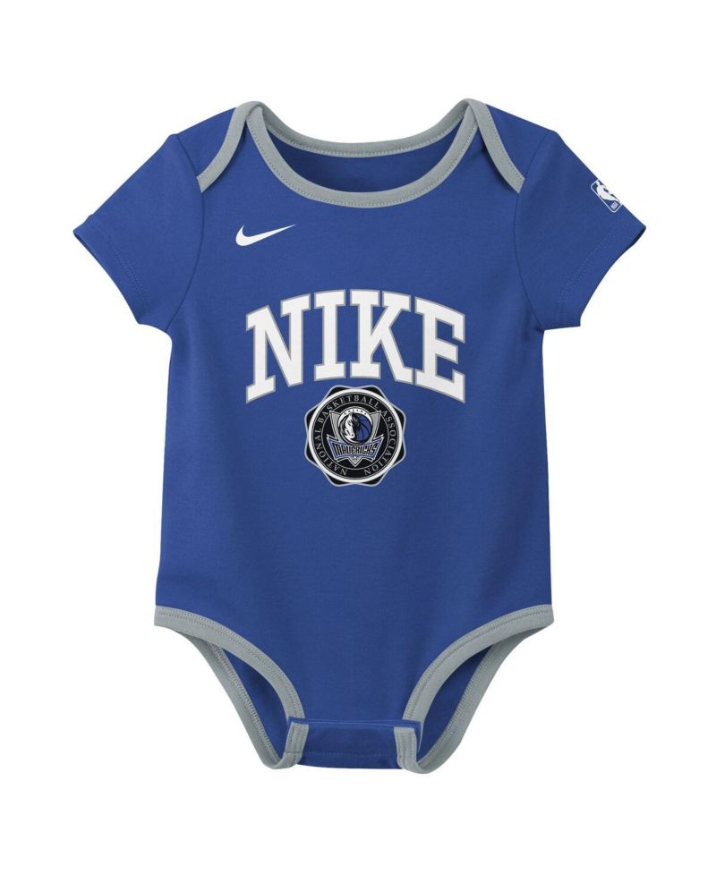 Newborn 2-Pack Blue/Black Dallas Mavericks Just Do It Bodysuit Set
