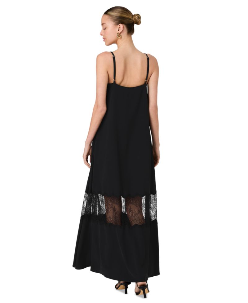 Women's Quinn Crepe Lace Sleeveless Maxi Dress