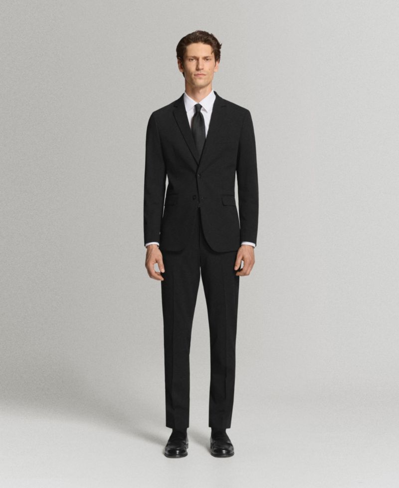 Men's Stretch Fabric Super Slim-Fit Suit Pants