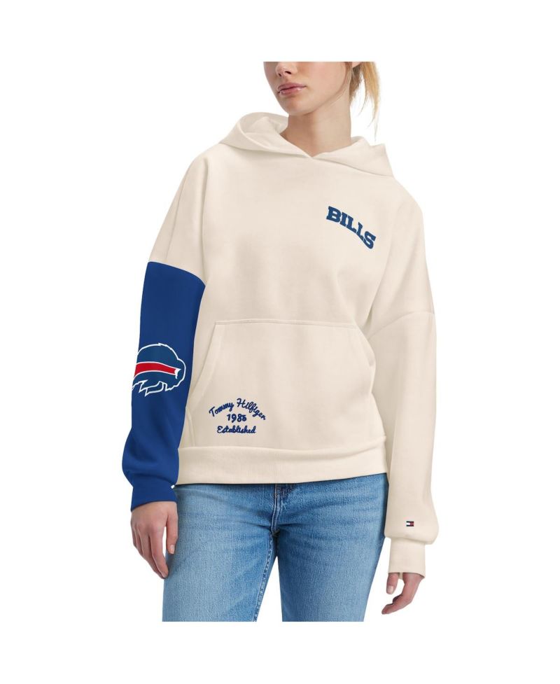 Women's Cream, Royal Buffalo Bills Harriet Pullover Hoodie