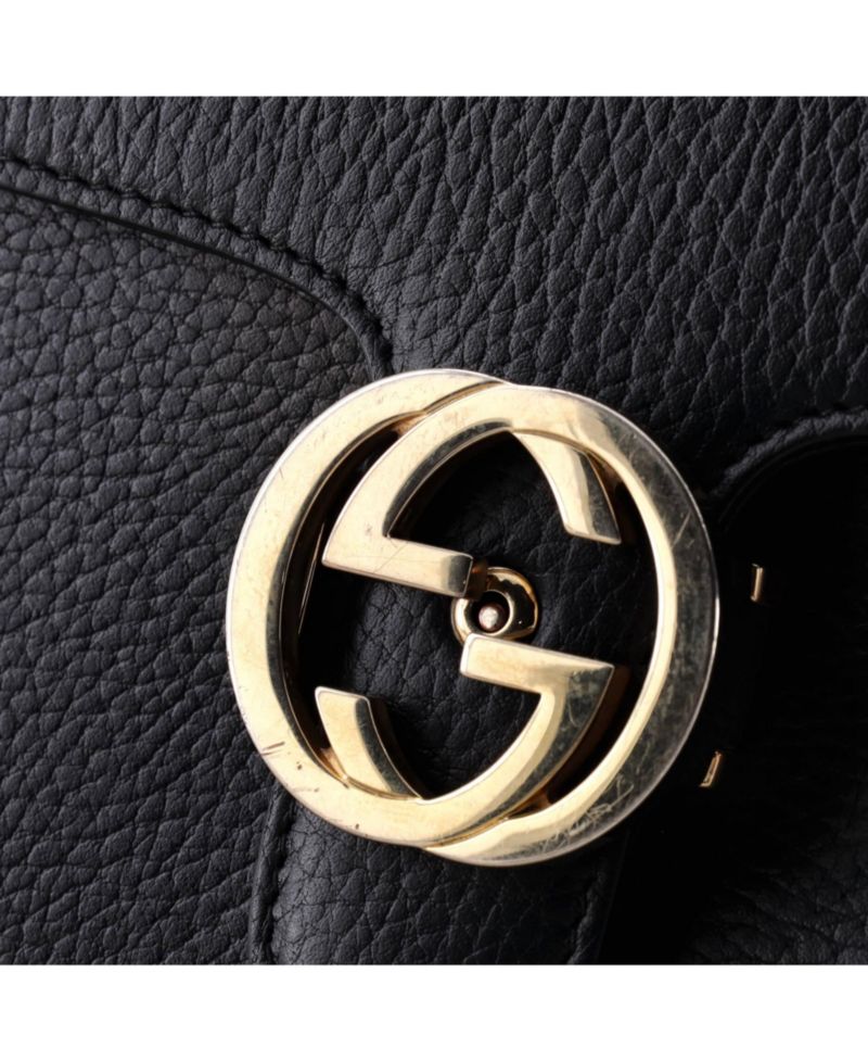 Small Interlocking Shoulder Bag Leather