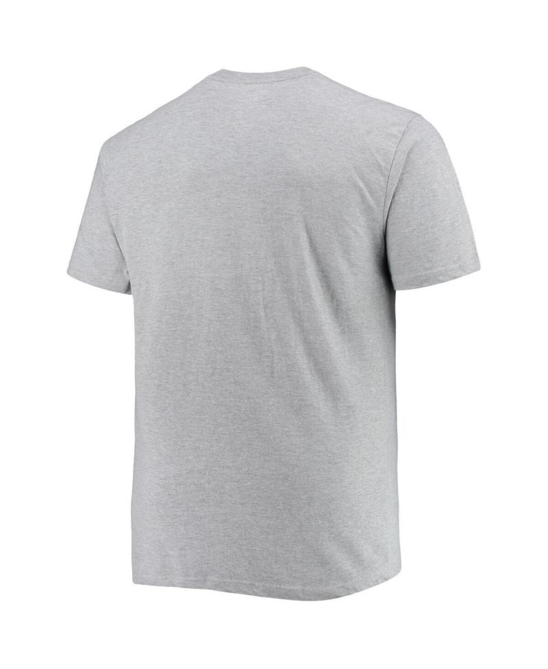 Men's Heathered Gray Philadelphia 76ers Big and Tall Heart and Soul T-shirt