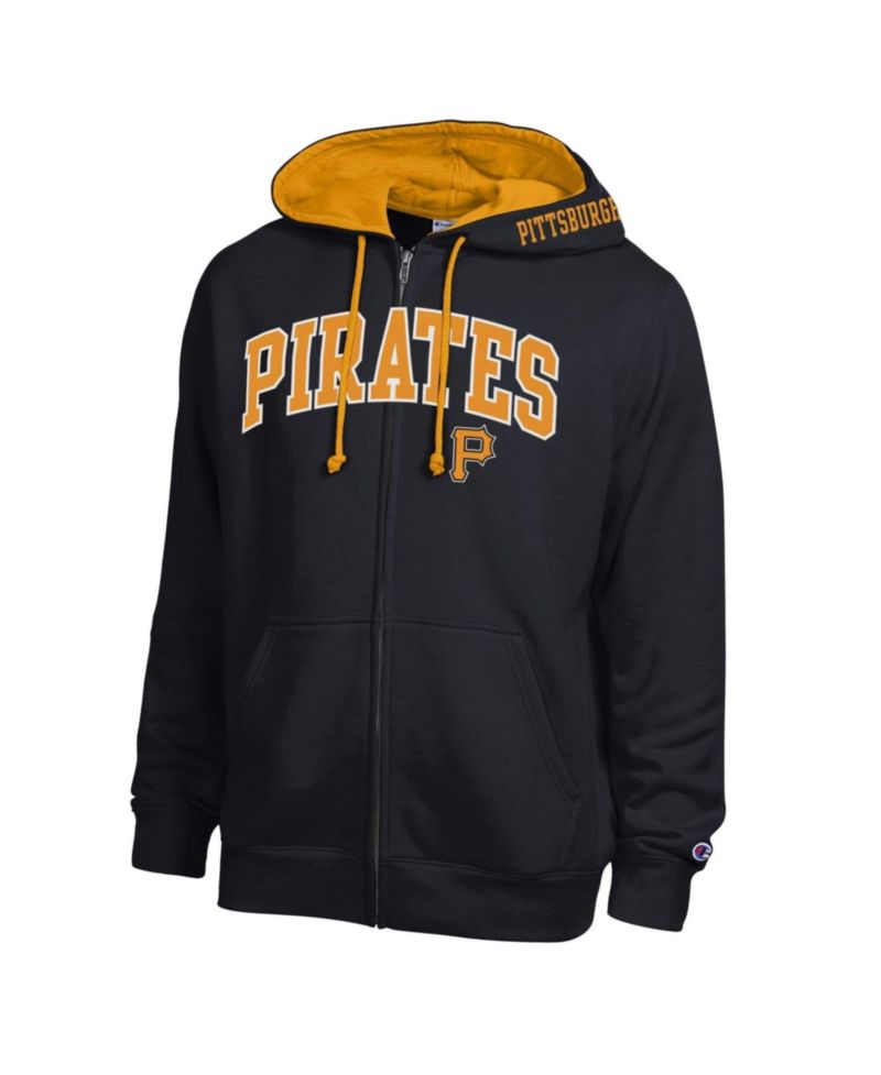 Men's Black Pittsburgh Pirates Fleece Full-Zip Hoodie