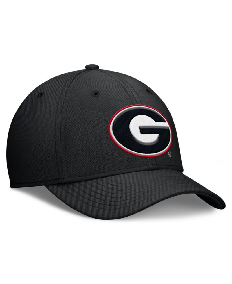Men's Black Georgia Bulldogs Rise Swoosh Dri-FIT Flex Hat