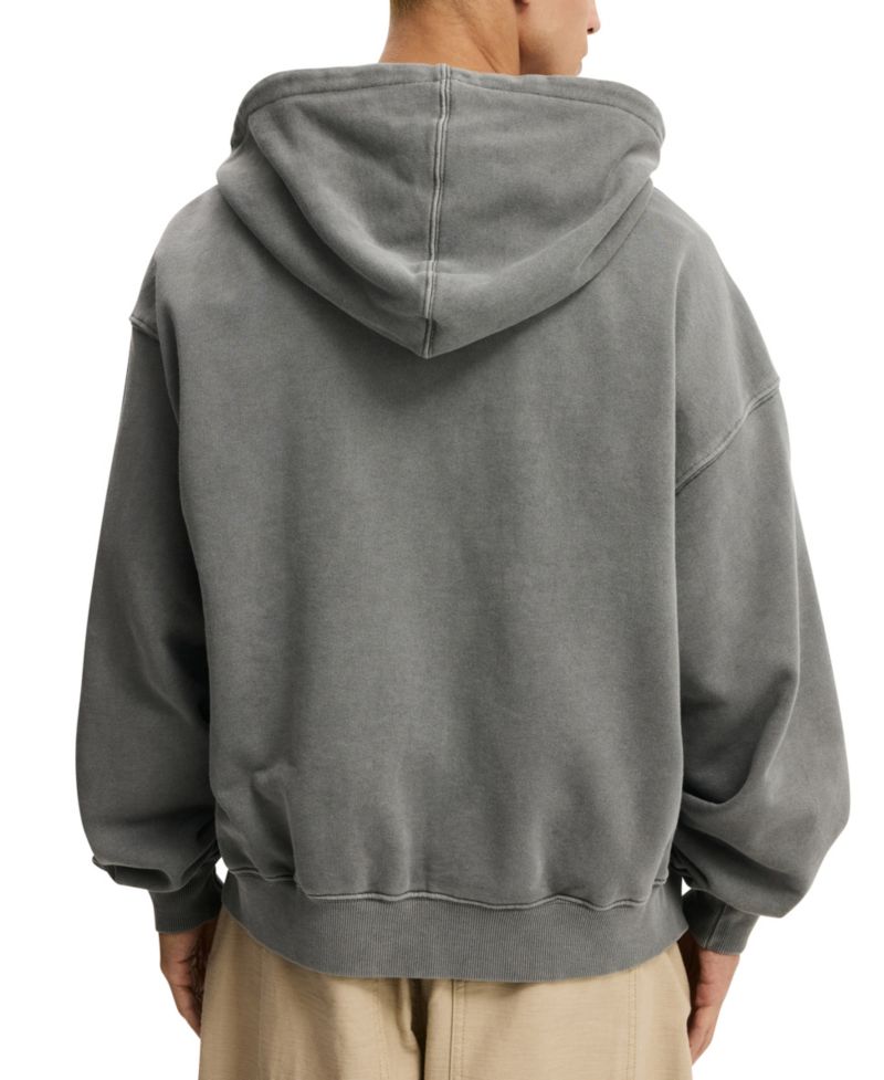 Men's Cropped Zip Up Hoodie